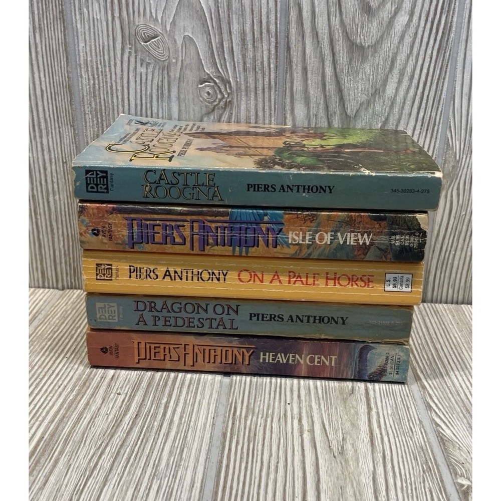 Piers Anthony Paperback Lot of 5 Xanth On a Pale Horse Heaven Cent Isle of View